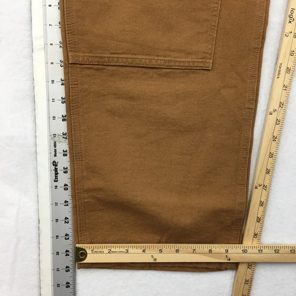 NEW! Carhartt Loose Original Fit Duck Double Front Work Dungaree Brown 38x32